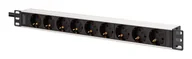 Inne akcesoria audio-wideo - Digitus DN-95440 rozdzielacz zasilania PDU 9 x gniazdo sieciowe 1U Czarny, Srebrny - miniaturka - grafika 1
