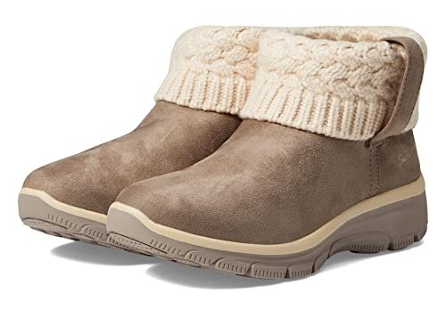 Skechers Damskie botki Easy Going-Cozy Weather, Bluza z mikrofibry w kolorze szarobrązowym, 38 EU