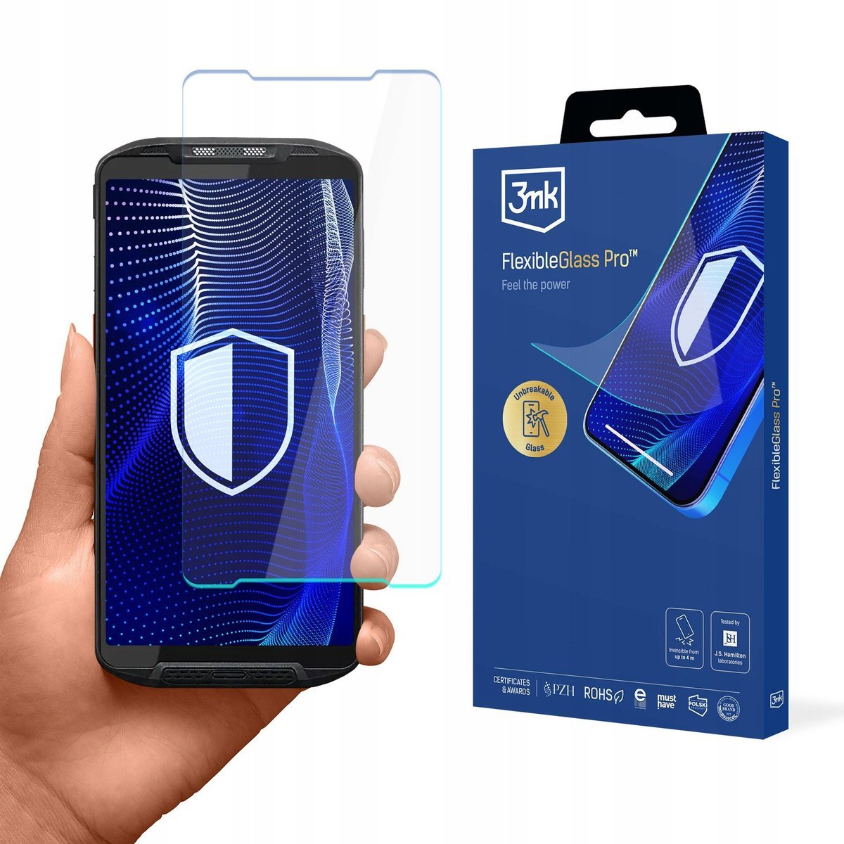 Szkło hybrydowe na ekran do Point Mobile PM95 - 3mk FlexibleGlass Pro