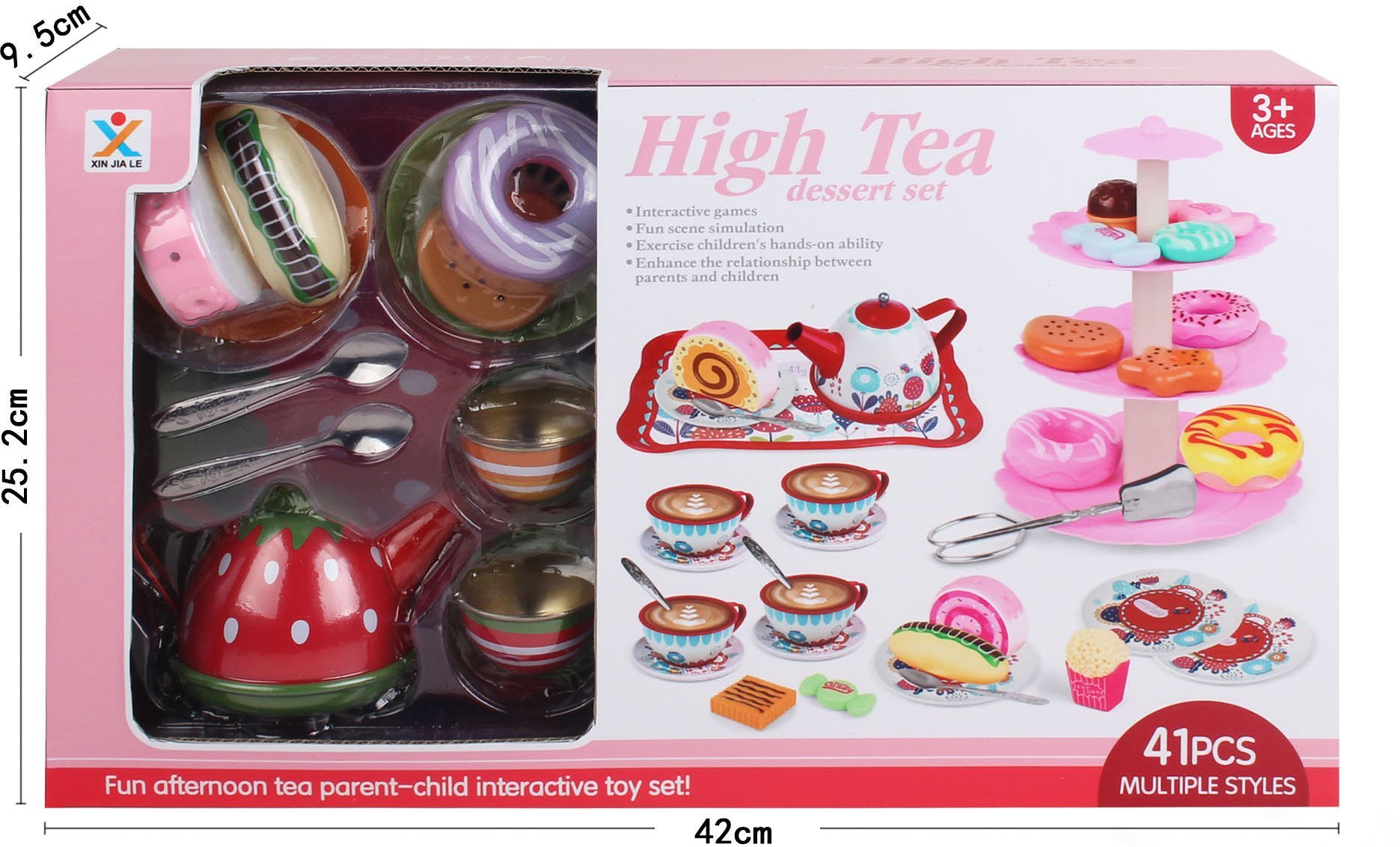 TOY SET TEA DESSERT 41PCS 599253B/966-D1