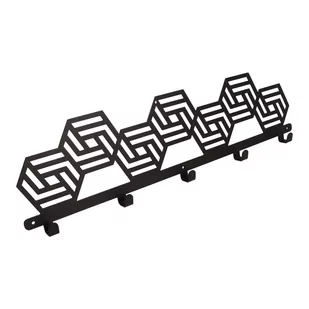 Wieszak ścienny ubraniowy WS105 wzór 3 czarny - Wieszaki i stojaki - miniaturka - grafika 1