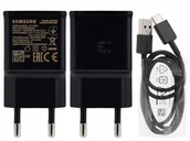 Ładowarki do telefonów - EP-TA200EBE + EP-DR140ABE Samsung 15W Travel Charger + USB-C Data Cable Black (OOB Bulk) - miniaturka - grafika 1