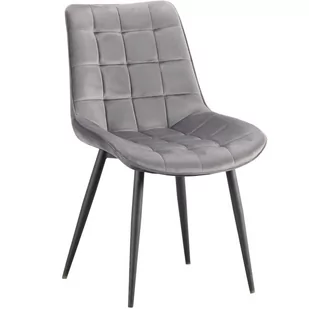 Krzesło welurowe szare #21 ART830 - Krzesła - miniaturka - grafika 1