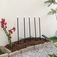 Lampy ogrodowe - Lindby Lampa solarna LED Freydis, zestaw 5 sztuk, 2000K - miniaturka - grafika 1
