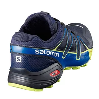 Koszulki męskie - Salomon Speedcross Vario 2 męskie buty do biegania w terenie, przyczepność na twardym i miękkim podłożu, wsparcie stopy, ochrona, Navy Blazer Nautical Blue Lime Punch, 46 2/3 EU - grafika 1