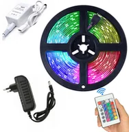 Taśmy LED - Taśma Led Rgb 5M Wodoodporna Z Pilotem Zasilaczem 230W samoprzylepna - miniaturka - grafika 1