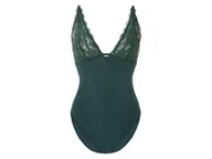Body - esmara® Body damskie z elegancką koronką (L (44-46), Zielony) - miniaturka - grafika 1