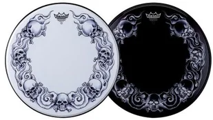 Remo Naciągi Tattoo Skyn Powerstroke 3 Bassdrum 22 Tattoo Skulls czarny PA-1322-TT-T03 - Akcesoria do perkusji - miniaturka - grafika 1