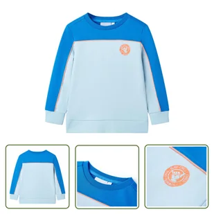 Bluza dziecięca - jasnoniebieski i jaskrawoniebieski - 128 - Bluza Dla Dziecka - Bluzy dla dziewczynek - miniaturka - grafika 1