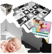 Maty piankowe - DUŻA Mata piankowa kojec podłogowa puzzle piankowe dla dzieci edukacyjna 52 elementy - miniaturka - grafika 1