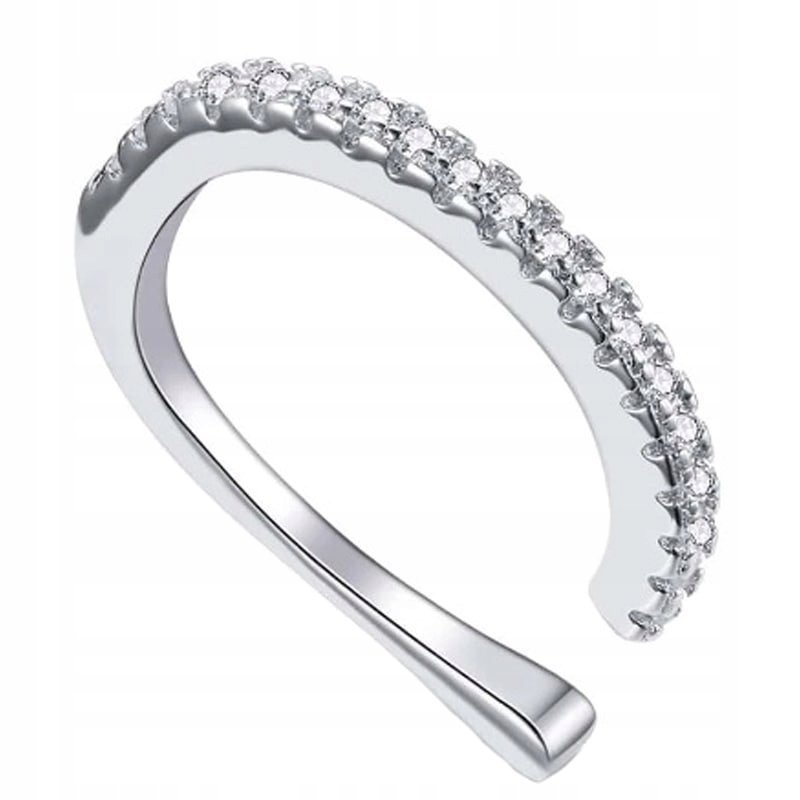 Kolczyk Nausznica Klasyczna Cyrkonie Kolczyk Srebro 925