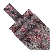 Krawaty i muchy męskie - Fular bawełniany beżowy w różowe paisley EM (1) - EM Men's Accessories - miniaturka - grafika 1