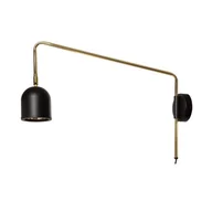Lampy ścienne - Kaspa Czarna lampa ścienna GASPAR 21055105 reflektorek na wysięgniku - miniaturka - grafika 1