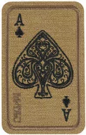 Odzież taktyczna i umundurowanie - Naszywka M-Tac Ace Of Spades - Coyote (51324005) - miniaturka - grafika 1
