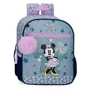 Plecaki szkolne i tornistry - Disney Minnie Style Plecak z wózkiem Niebieski 23x28x10 cms Poliester 6,44L, niebieski, Mochila Preescolar con Carro, Plecak przedszkolny z wózkiem - grafika 1