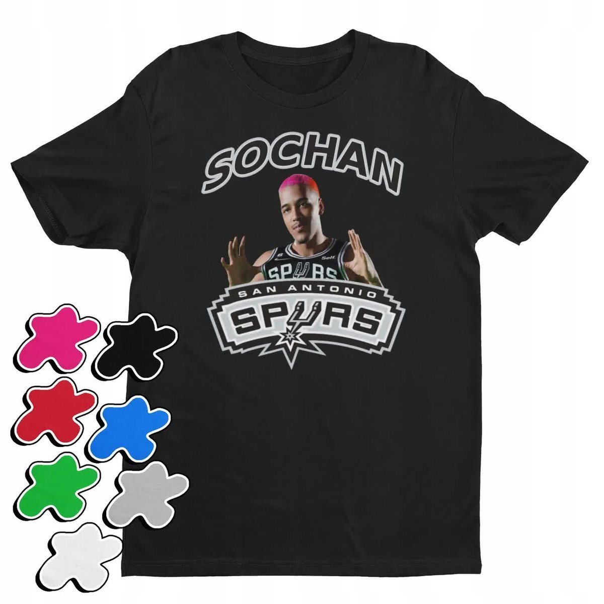 Koszulka Dziecięca Z Nadrukiem San Antonio Spurs Sochan Nba -S 122-134