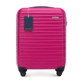 Walizki - Mała walizka z ABS - u i identyfikator z logo WITTCHEN różowa - miniaturka - grafika 1