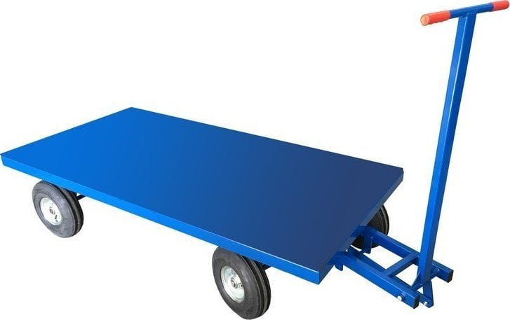 WiZ Wózek platformowy. Platforma z blachy 3mm. Wym. 1000x2000mm Koła: Pneumatyczne