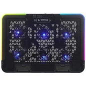 Podkładki chłodzące pod laptopa - Rampage Sixpower R9 - do 15,6" RGB - miniaturka - grafika 1