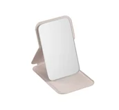 Lusterka do makijażu - eCarla małe rozkładane lusterko kosmetyczne Kremowy - miniaturka - grafika 1