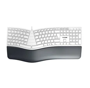 CHERRY KC 4500 ERGO klawiatura USB QWERTZ Niemiecki Biały JK-4500DE-0 - Klawiatury - miniaturka - grafika 1