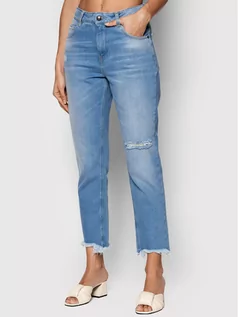 Spodnie damskie - Sisley Jeansy 4OF157706 Niebieski Regular Fit - grafika 1