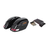 Akcesoria motocyklowe - Kufry Boczne CustomAcces Touring z Mocowaniami Czarne - miniaturka - grafika 1