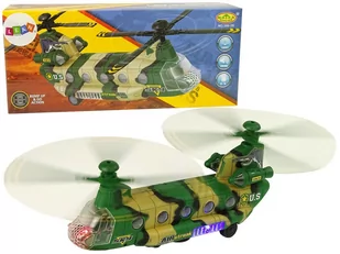 Helikopter wojskowy moro światło dźwięk - Leantoys - Samoloty i helikoptery - miniaturka - grafika 1