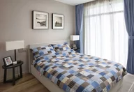 Pościel - Pościel z kory 160x220 96/1 Paczłork niebieski na guziki 100% bawełna gruba - miniaturka - grafika 1