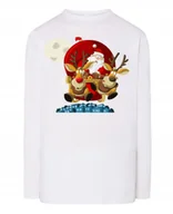 Koszulki męskie - Longsleeve męski nadruk Mikołaj Rozm.M - miniaturka - grafika 1