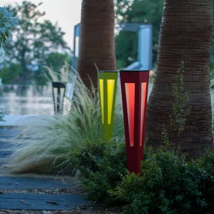 Pochodnia solarna LED Tinka, czujnik 62 cm, szara - Lampy ogrodowe - miniaturka - grafika 1
