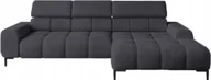 Sofy i kanapy - DomoHome Narożnik tapicerowany w kształcie litery L prawy bok 177x270 cm Narożnik z funkcją spania Sofa rozkładana Funkcja spania Małe 3 siedziska Regulowane zagłówki Regulowane siedzisko Granatowy - miniaturka - grafika 1