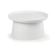 Ławy i stoliki kawowe - Plastikowy stolik kawowy FUNGO średnica 700 mm, biały - miniaturka - grafika 1