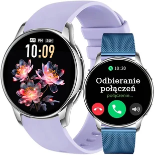 Smartwatch damski Rubicon -Asturia- AMOLED rozmowy BT 2 PASKI - Smartwatch - miniaturka - grafika 1