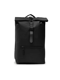 Rains Plecak Rolltop Rucksack 13160 Czarny - Plecaki - miniaturka - grafika 1