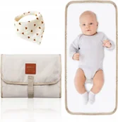 Przewijaki - PODKŁADKA DO PRZEWIJANIA NIEMOWLĄT SKŁADANY PRZEWIJAK DLA DZIECI + ŚLINIAKI - miniaturka - grafika 1