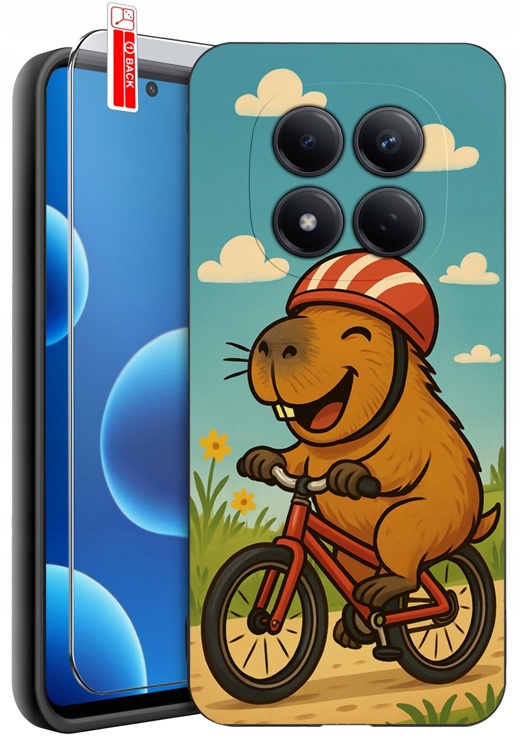 krainaGSM Etui Do Xiaomi Redmi Note 15 Pro 5G Wzory Silikonowe Matt Case + Szkło