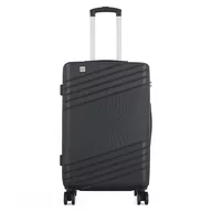 Walizki - Walizka unisex na kółkach torba bagaż 24" - czarna Semi Line - miniaturka - grafika 1