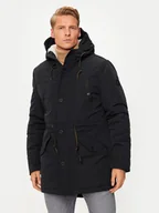 Kurtki męskie - INDICODE Parka Callen 15-730 Czarny Regular Fit - miniaturka - grafika 1