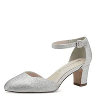 Czółenka - Tamaris Damskie czółenka 1-1-24432-41, Silver Glam, 42 EU, Silver Glam, 42 EU - miniaturka - grafika 1