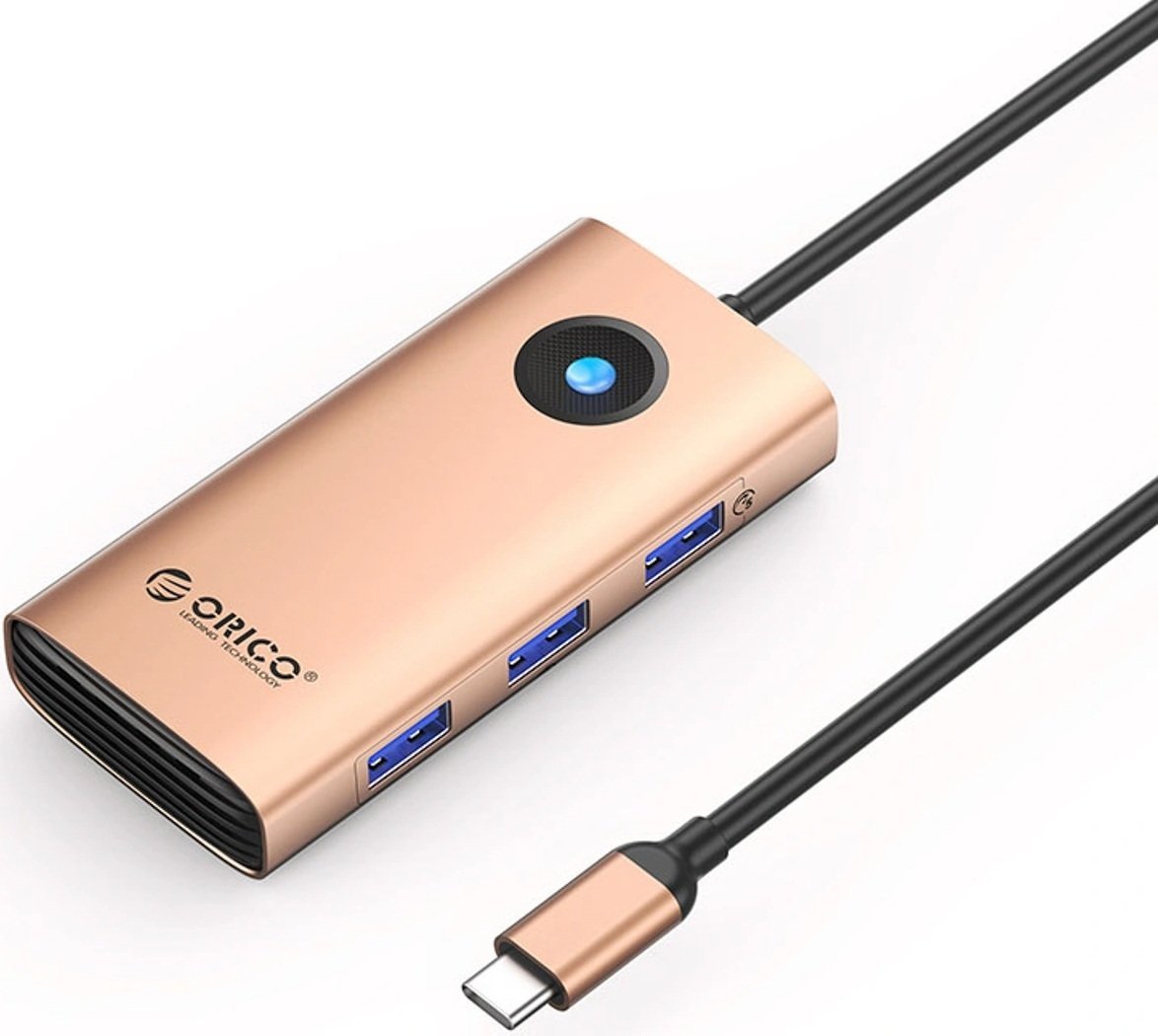Stacja/replikator Orico PW11 6w1 USB-C różowe złoto ORICO-PW11-6P-RG-EP
