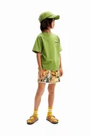 Koszulki dla chłopców - Desigual t-shirt bawełniany dziecięcy kolor zielony z nadrukiem - miniaturka - grafika 1