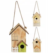 Karmniki dla ptaków - Budka lęgowa dla ptaków drewniana 21 cm - miniaturka - grafika 1