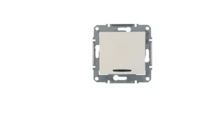 LEDart schodowy z podświetlaczem LED, Schneider Electric SEDNA SDN1500221, bez ramki, kolor biały - Wyłączniki światła i elektryczne - miniaturka - grafika 1