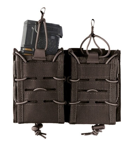 Mil-Tec Ładownica Podwójna na Magazynek Pistoletowy Open Top Flex Czarny