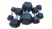 Torby sportowe - Bauer Fitness Hantla ogumowana HEX 15 kg - - miniaturka - grafika 1