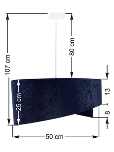 Lampa wisząca welurowa granatowy złoty tkanina pcv Lea BPS Koncept 060-044 - Lampy sufitowe - miniaturka - grafika 6