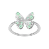 Sygnety - Pierścionek Papillon posrebrzany - Lilou - miniaturka - grafika 1
