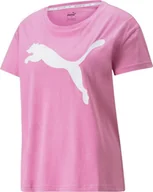 Bluzki damskie - Koszulka damska Puma RTG Logo Tee Opera różowa 586454 15-XS - miniaturka - grafika 1