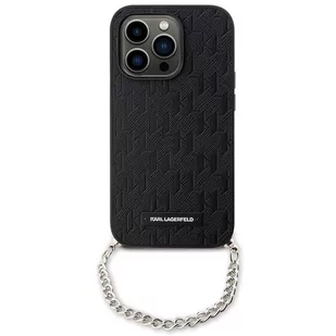 Karl Lagerfeld KLHCP14XSACKLHPK iPhone 14 Pro Max 6.7" czarny/black hardcase Saffiano Monogram Chain - Etui i futerały do telefonów - miniaturka - grafika 2